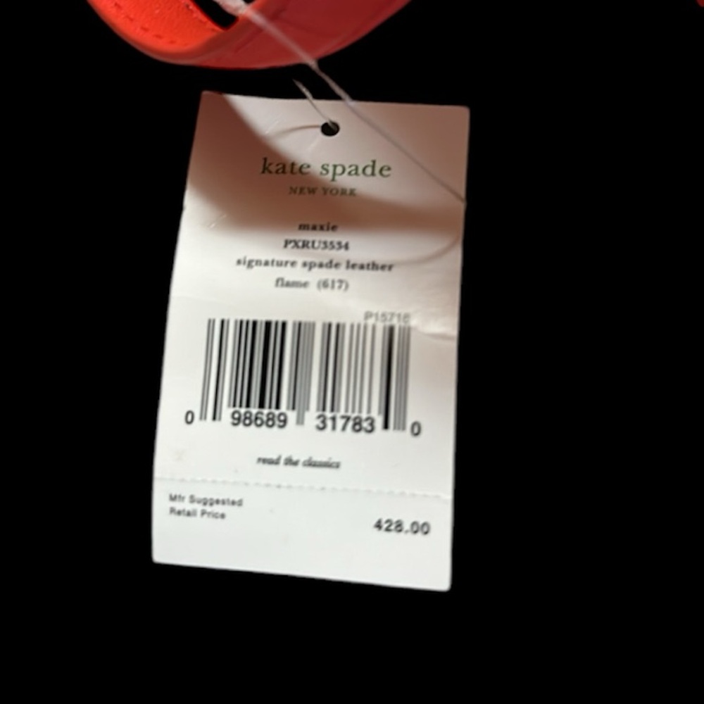 Kate Spade Quilted Leather “Maxie” Handbag in Flame Red. NWT, Original Dustbag - Picture 10 of 13